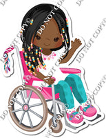 Dark Skin Tone - Wearing Teal Pants in Wheelchair