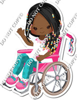 Dark Skin Tone - Wearing Teal Pants in Wheelchair