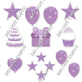 14 pc - Flair Set - Sparkle Lavender
