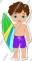 Hawaiian - Boy Purple Shorts w/ Variants