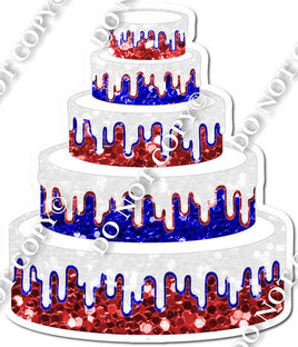 Sparkle American Flag Cake
