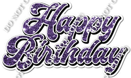 Purple Sparkle Happy Birthday
