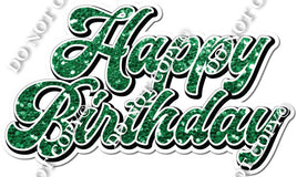 Green Sparkle Happy Birthday