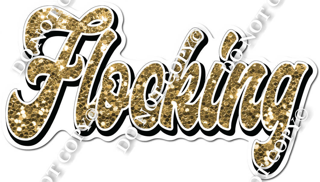 Flocking Gold Sparkle Flash Yard Sign| Sign Swag USA