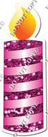 Sparkle Hot Pink Candle Style 1 w/ Variant