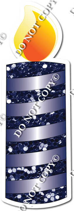 Sparkle Navy Blue Candle Style 1 w/ Variant