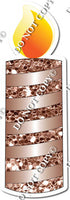 Sparkle Rose Gold Candle Style 1 w/ Variant
