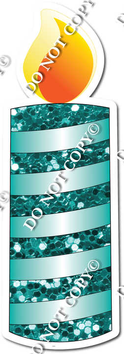 Sparkle Teal Candle Style 1 w/ Variant