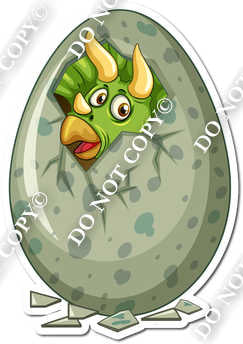 Green Dinosaur in Egg