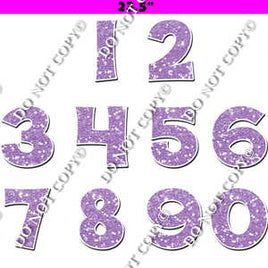 23.5" KG 10 pc Lavender Sparkle - 0-9 Number Set