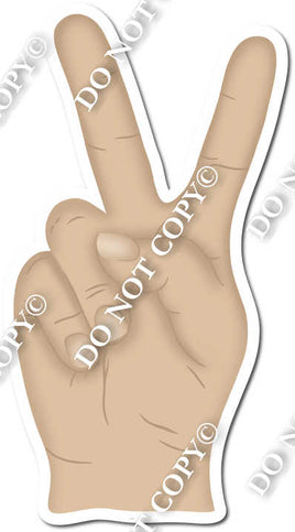Light Skin Tone Peace Sign Right w/ Variants