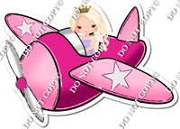 XL Light Skin Tone Girl - Pink Plane