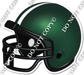 Hunter Green Football Helmet