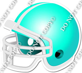 Teal Football Helmet