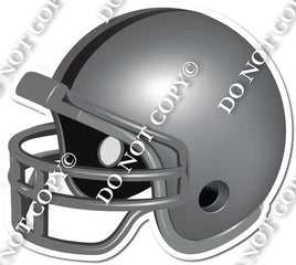 Silver Football Helmet