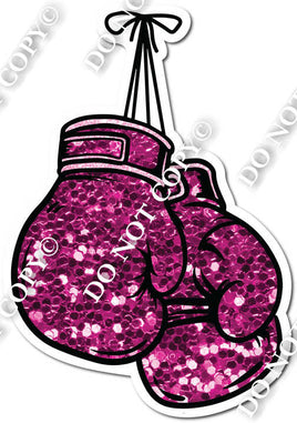 Hot Pink Sparkle Boxing Gloves