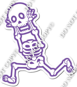 Glowing Purple Skeleton Running
