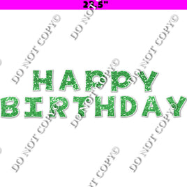 23.5" KG 13 pc Sparkle Lime - Happy Birthday Set