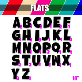 Flat - 18" LG 36 pc - A-Z Sets