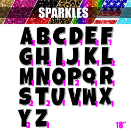 Sparkle - 18" LG 36 pc - A-Z Sets