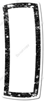BB 18" Individuals - Flat White / Black Sparkle Outline