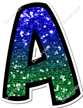 BB 18" Individuals - Blue / Green Ombre Sparkle