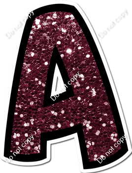 BB 18" Individuals - Burgundy Sparkle