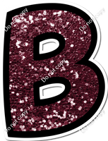 BB 12" Individuals - Burgundy Sparkle