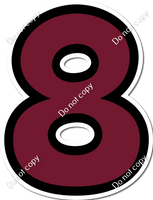 BB 30" Individuals - Flat Burgundy