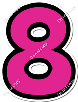 BB 18" Individuals - Flat Hot Pink
