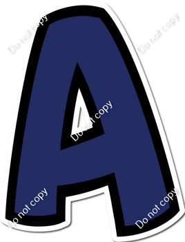 BB 12" Individuals - Flat Navy Blue