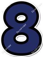 BB 12" Individuals - Flat Navy Blue