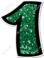BB 23.5" Individuals - Green Sparkle
