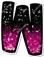 BB 23.5" Individuals - Hot Pink / Black Ombre Sparkle