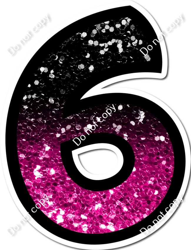 BB 30 Individuals - Hot Pink / Black Ombre Sparkle