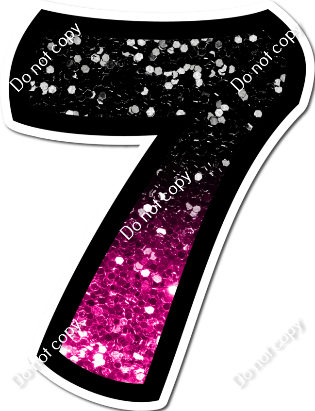 BB 30 Individuals - Hot Pink / Black Ombre Sparkle