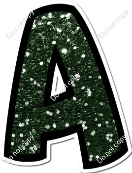 BB 18" Individuals - Hunter Green Sparkle