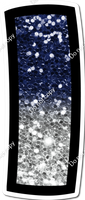 BB 23.5" Individuals - Navy Blue / Light Silver Ombre Sparkle
