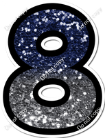 BB 12" Individuals - Navy Blue / Silver Ombre Sparkle