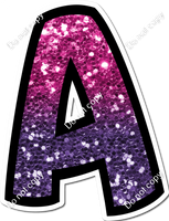 BB 12" Individuals - Hot Pink / Purple Ombre Sparkle