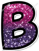 BB 12" Individuals - Hot Pink / Purple Ombre Sparkle