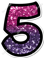 BB 12" Individuals - Hot Pink / Purple Ombre Sparkle