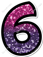 BB 12" Individuals - Hot Pink / Purple Ombre Sparkle