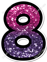 BB 23.5" Individuals - Hot Pink / Purple Ombre Sparkle