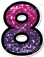 BB 30" Individuals - Hot Pink / Purple Ombre Sparkle