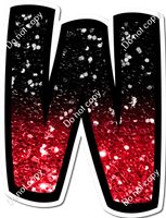 BB 12" Individuals - Black / Red Ombre Sparkle