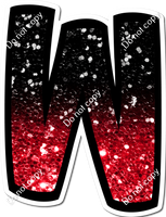 BB 18" Individuals - Black / Red Ombre Sparkle