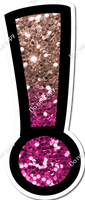 BB 18" Individuals - Rose Gold / Hot Pink Ombre Sparkle