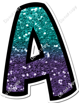 BB 18" Individuals - Teal / Purple Ombre Sparkle