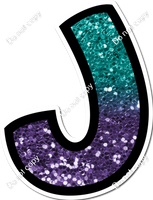 BB 12" Individuals - Teal / Purple Ombre Sparkle